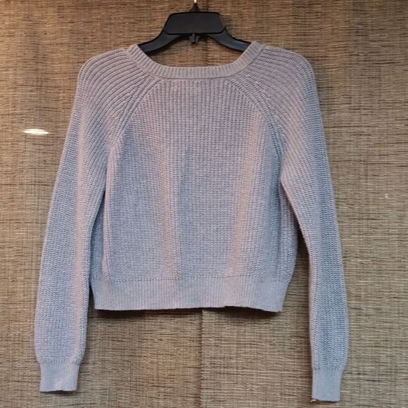 Forever 21 Light Gray Cotton  V-Neck Sweater - Picture 4 of 5